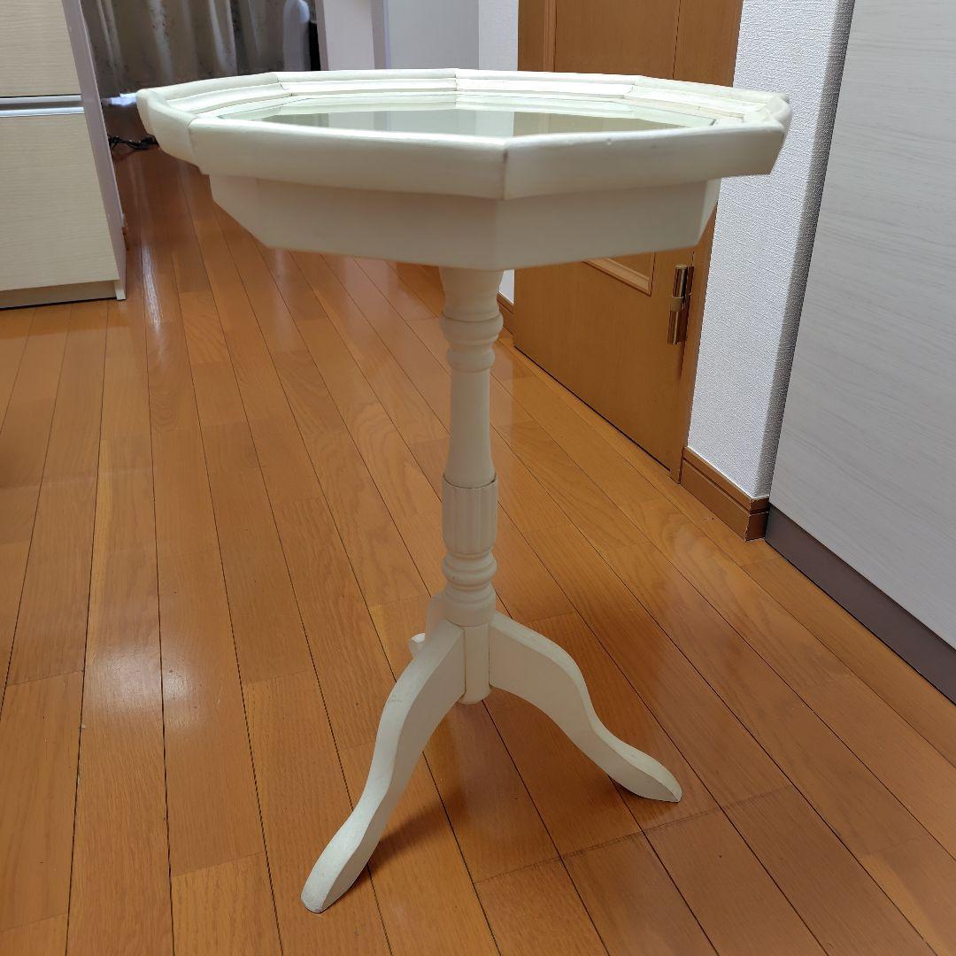 貴重　レア　イマン　ガラステーブル　ローズバスケット　シャビー