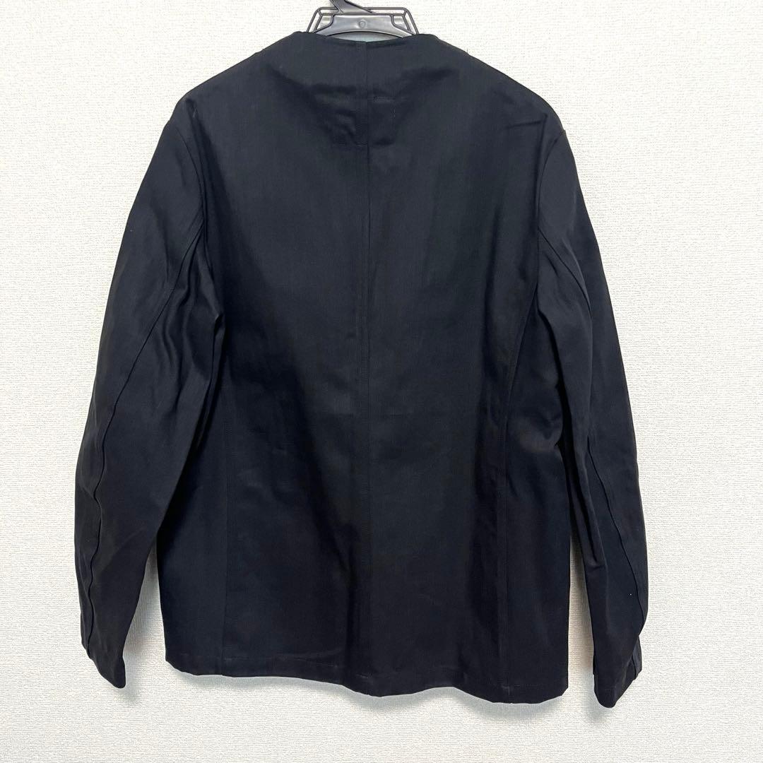 ALMOSTBLACK オールモストブラック　ノーカラーレイヤードコート