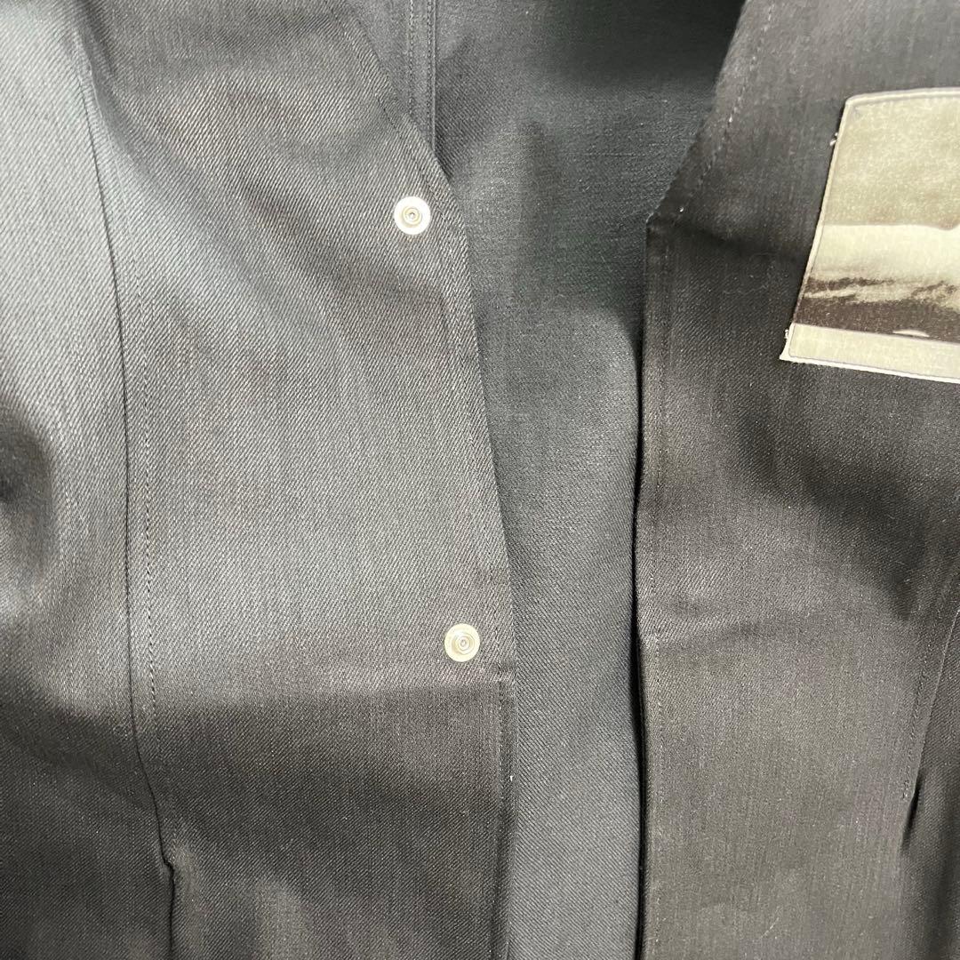 ALMOSTBLACK オールモストブラック　ノーカラーレイヤードコート