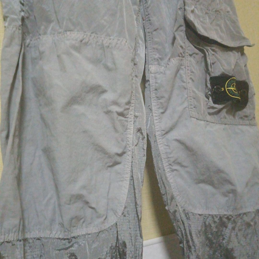 美品　Stone  グレー　シルバー カーゴパンツ Mサイズ