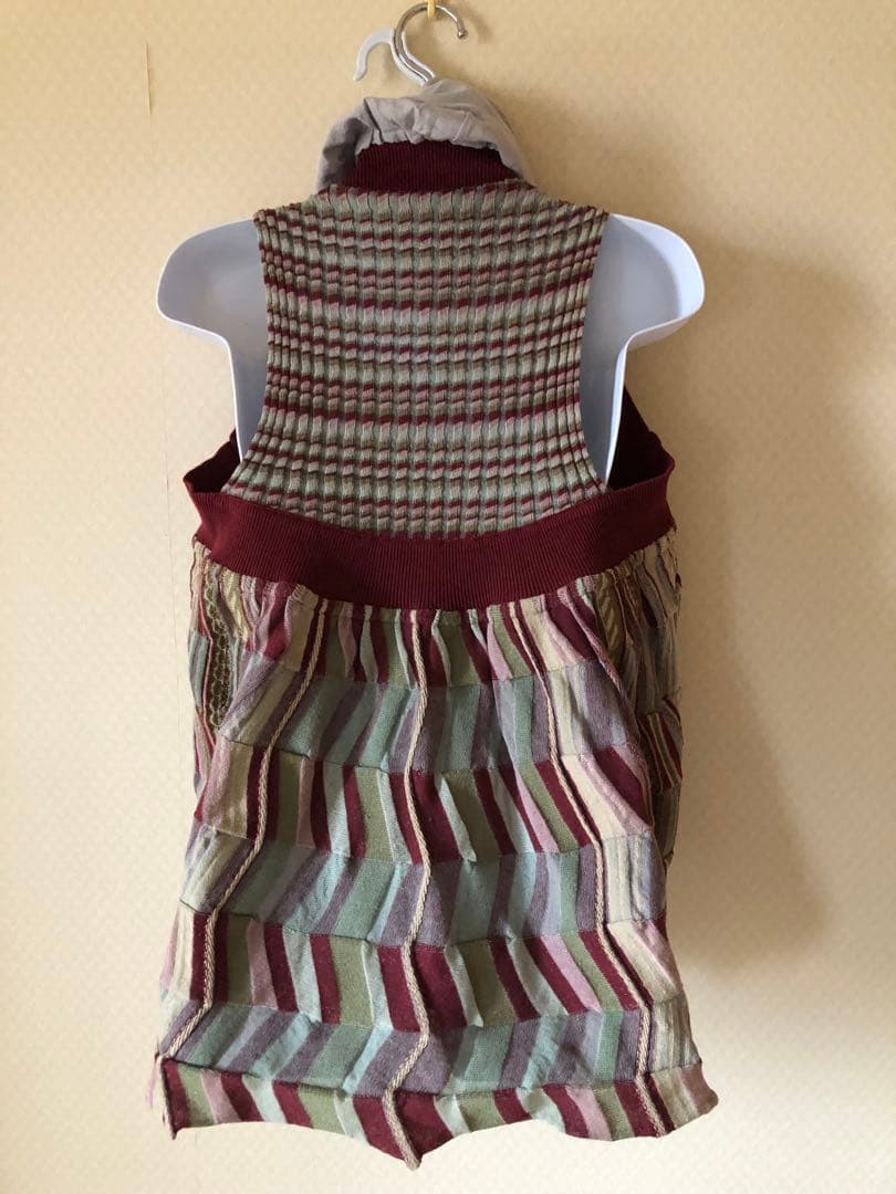 新品☆佐藤繊維☆エムアンドキョウコ☆ニット☆ベスト☆ジレ☆変形