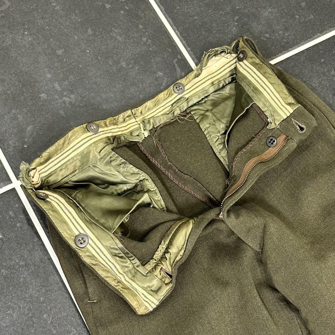 40s USMC【ウールギャバンジン　wool trousers レア】
