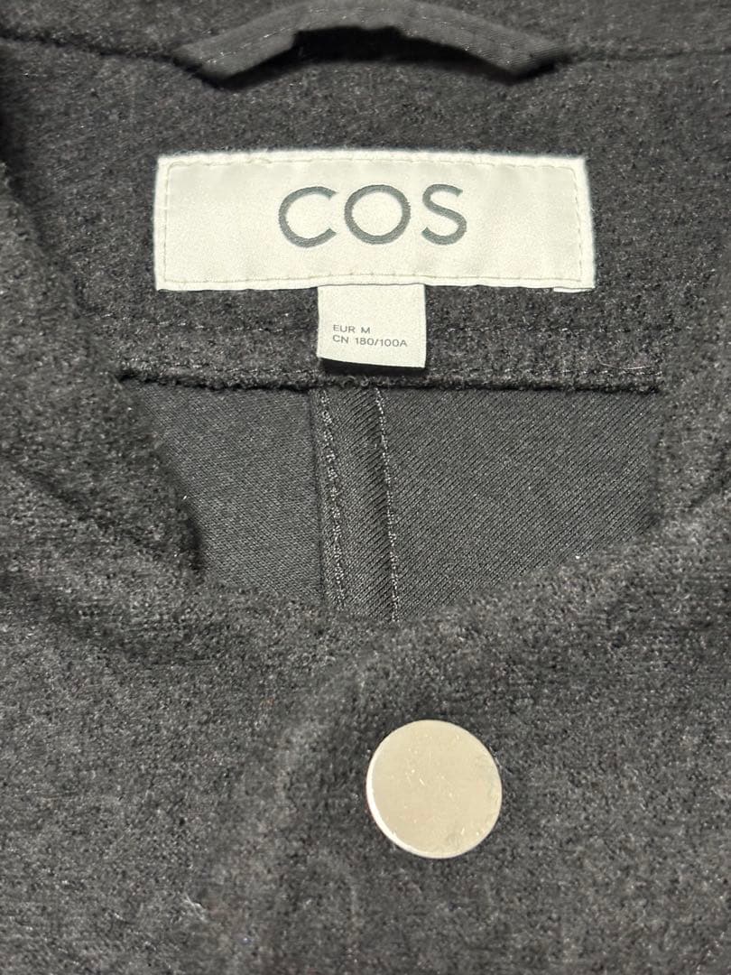 COS ウールボンバージャケット ランチジャケット ノーカラー