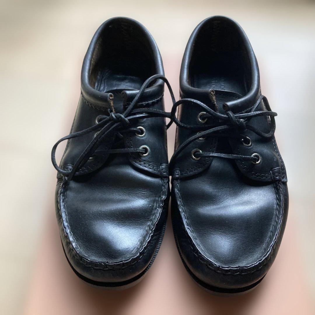QUODDY \"BLUCHER MOCCASIN\" BLACK 26センチ程度