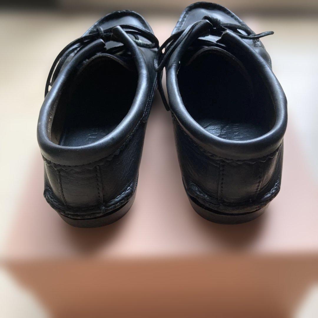 QUODDY \"BLUCHER MOCCASIN\" BLACK 26センチ程度