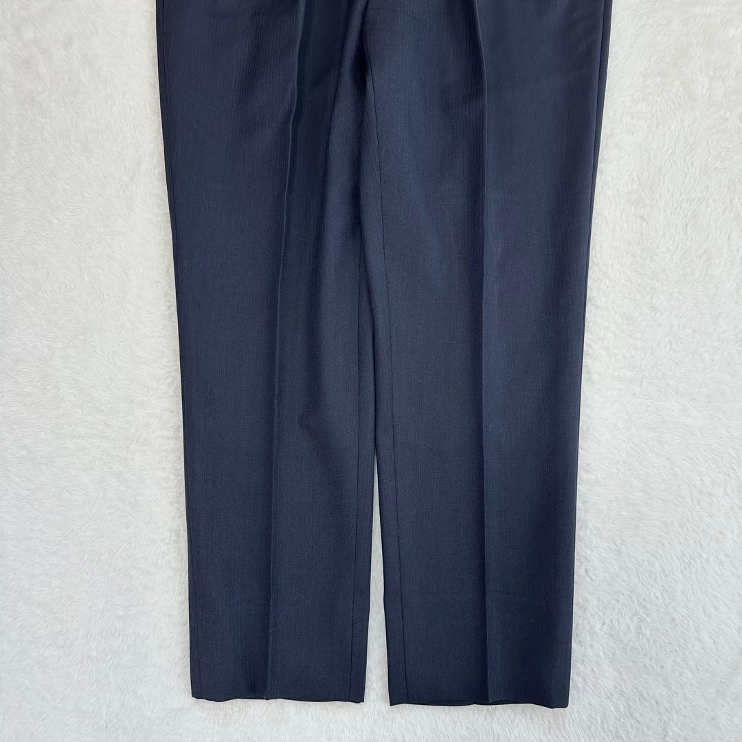 美品◎エルメネジルド ゼニア スーツ セットアップ ネイビー ウール AB5 L