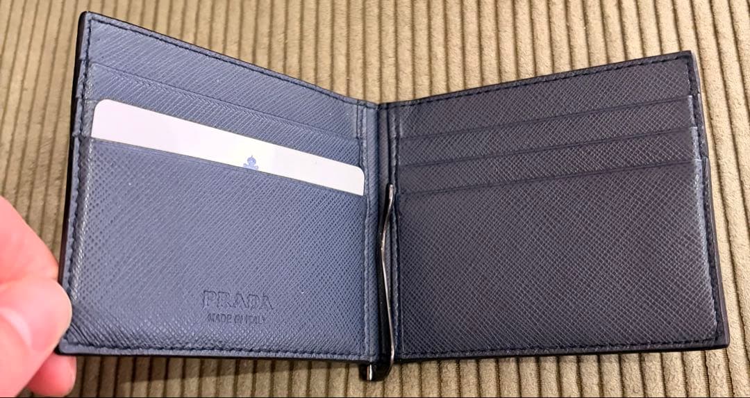 PRADA マネークリップ レザーブラック