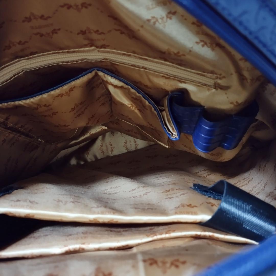 【美品】アビステ メタリックスタッズトローリーバッグ ネイビー キャリーケース