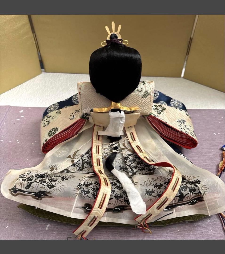 ひな人形　親王飾りのみ　　ブルーが上品なおひなさま