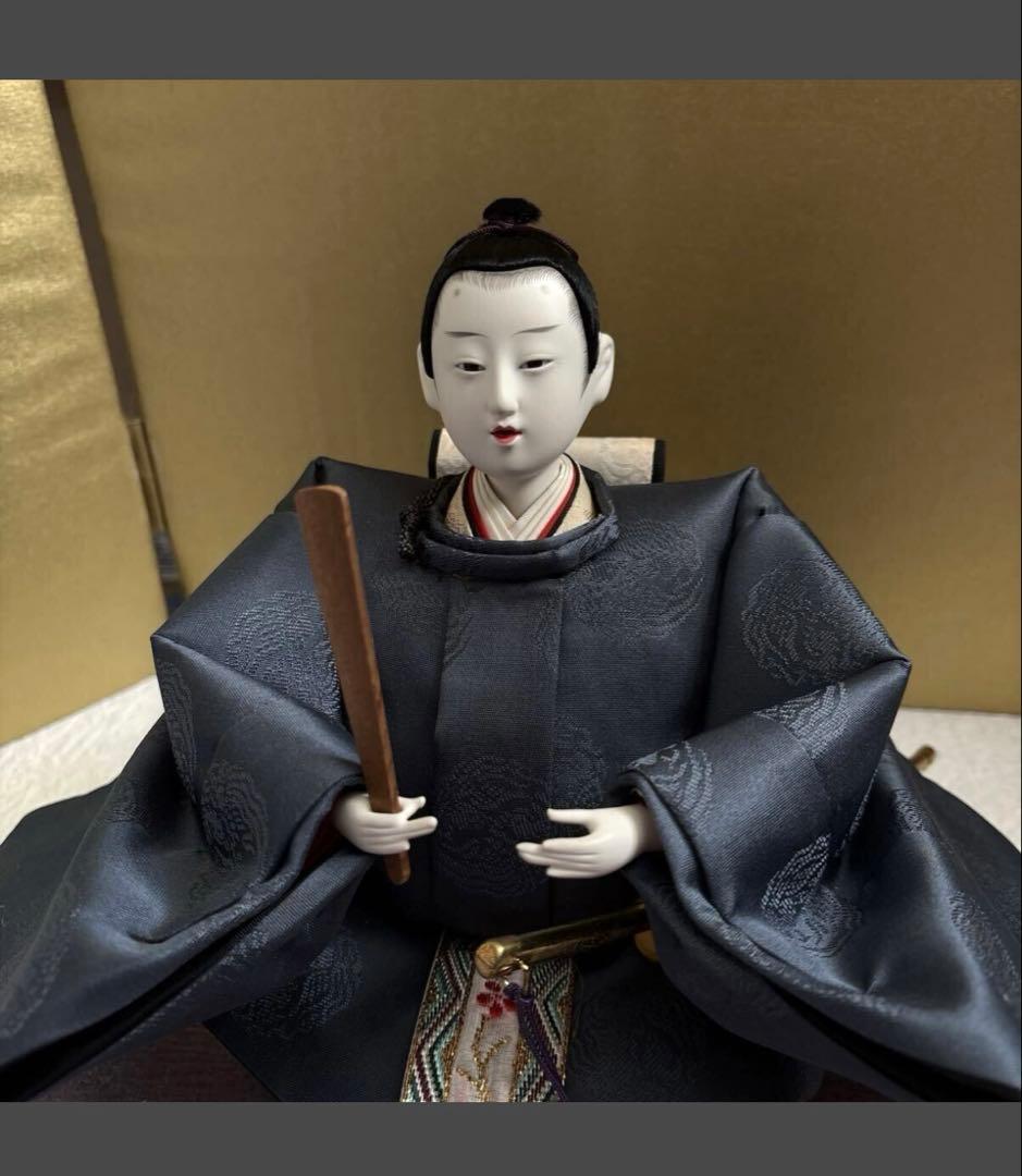 ひな人形　親王飾りのみ　　ブルーが上品なおひなさま