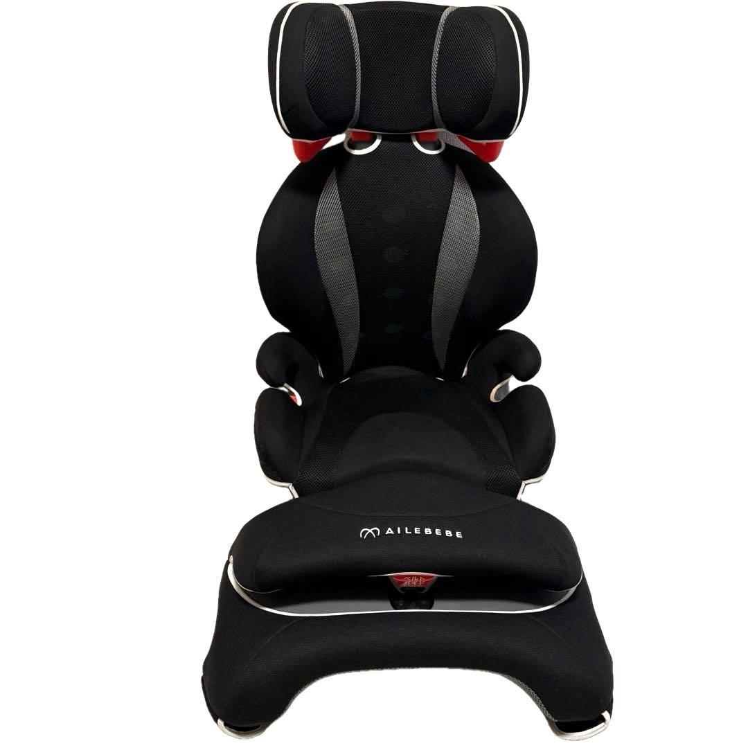 極美品　エールべべ ジュニアシート サラット3ステップ クワトロST 黒 赤