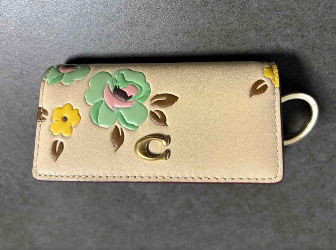 COACH 6連+1リングキーケース 花柄 レザー 未使用