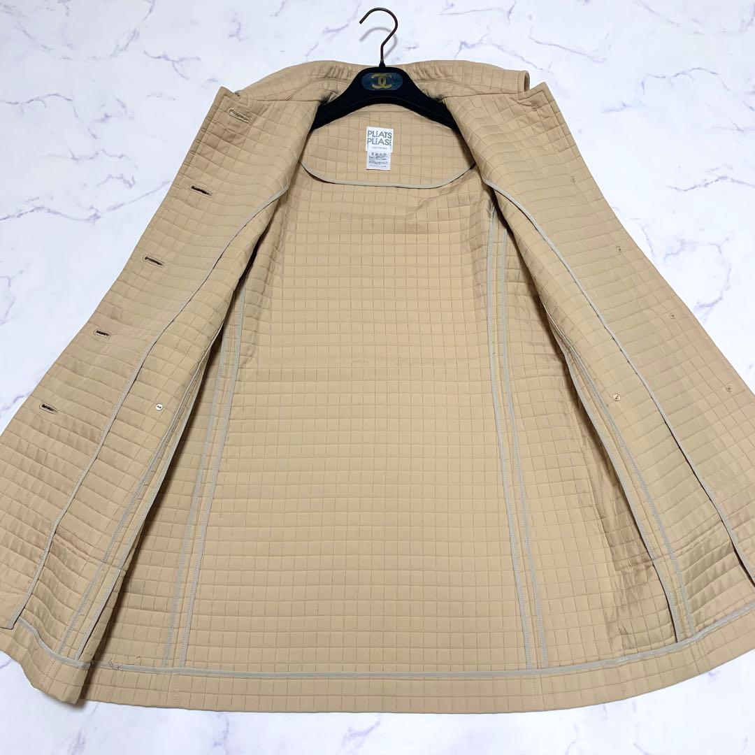 【希少】 プリーツプリーズ イッセイミヤケ ステンカラーコート ブロック 3