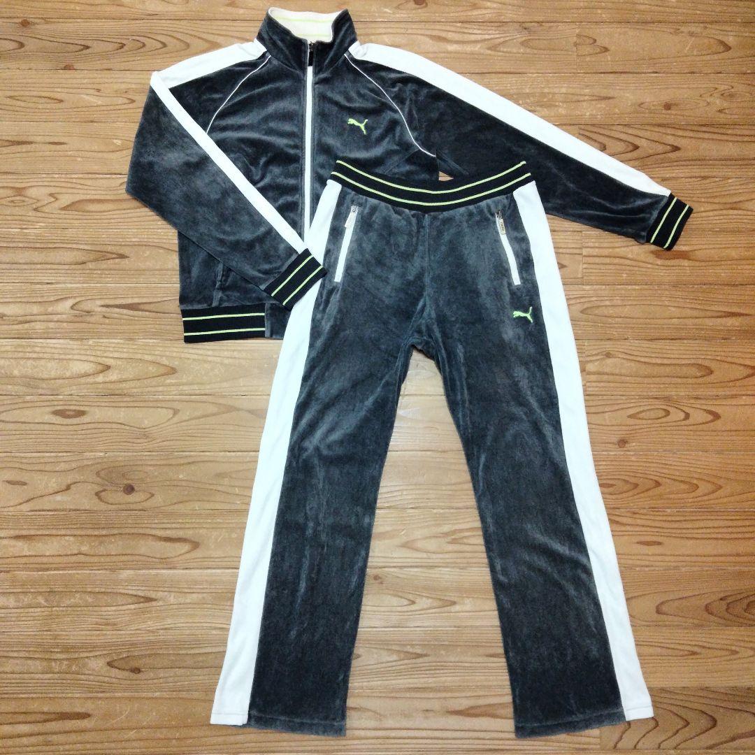 PUMA ベロア ジャージセットアップ Lサイズ グレー