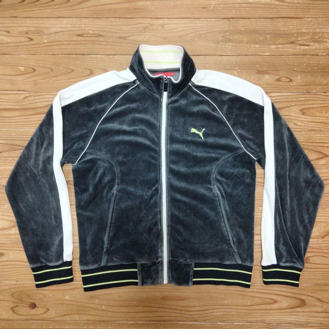 PUMA ベロア ジャージセットアップ Lサイズ グレー