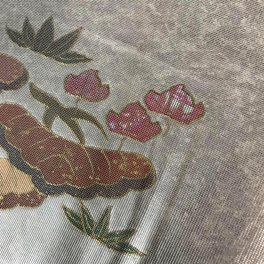 ZF-976 袋帯 螺鈿 鳳凰 正絹 太鼓柄 高級 逸品 希少