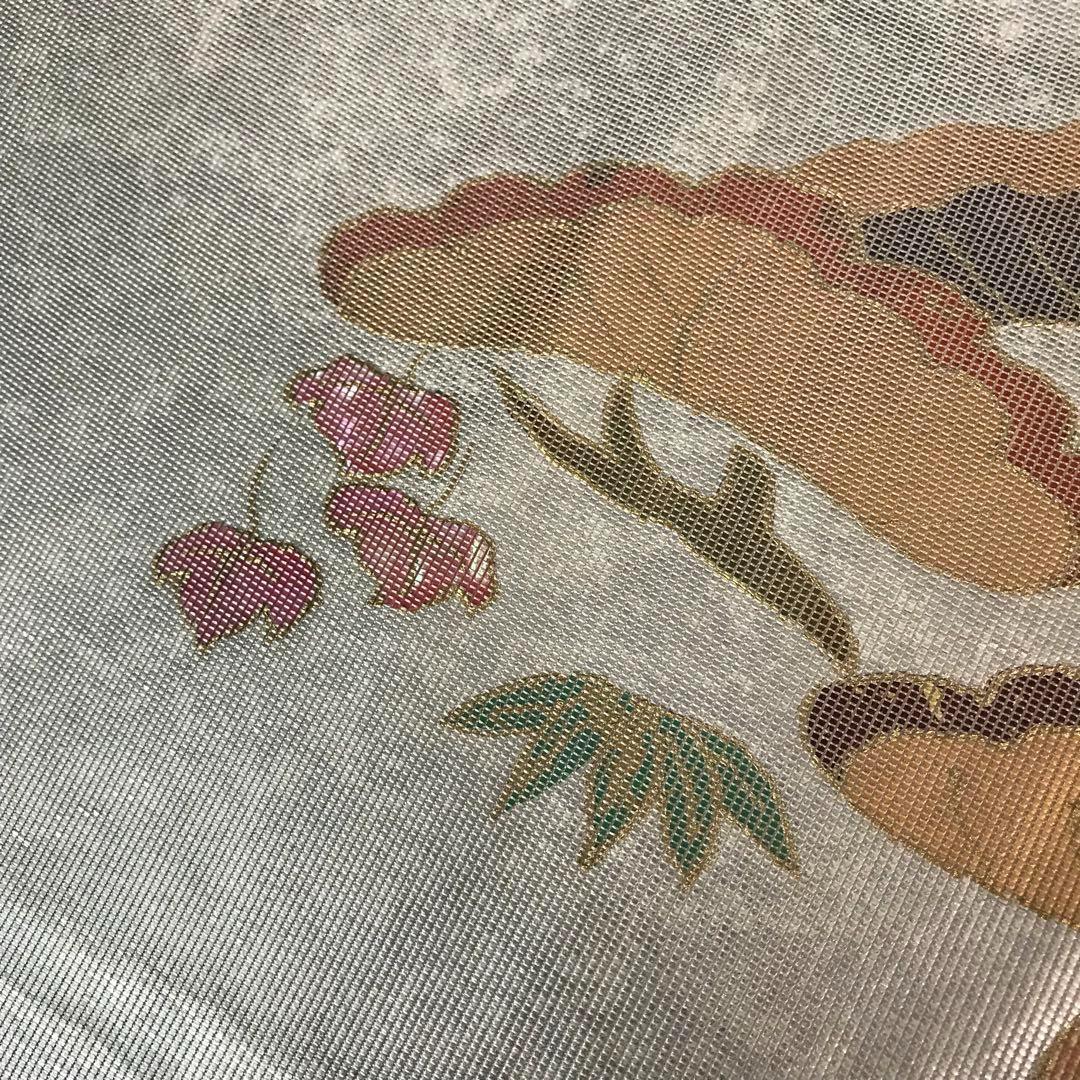 ZF-976 袋帯 螺鈿 鳳凰 正絹 太鼓柄 高級 逸品 希少