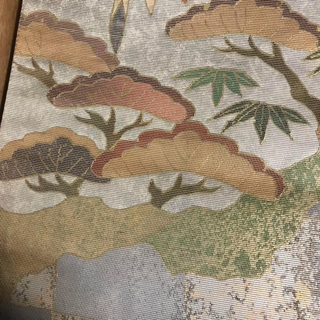 ZF-976 袋帯 螺鈿 鳳凰 正絹 太鼓柄 高級 逸品 希少