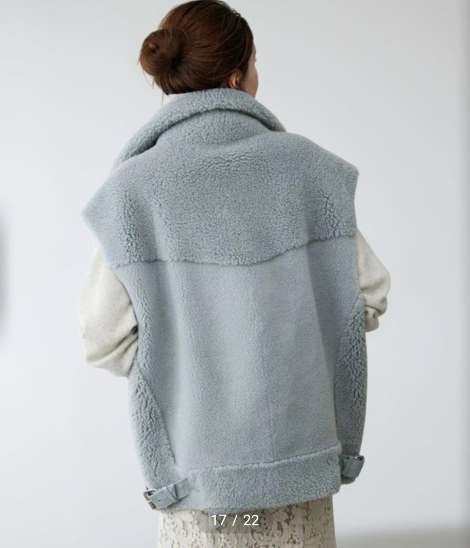 最終お値下げ！　IENA　venitボアライダースベスト　美品