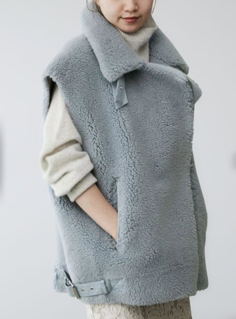 最終お値下げ！　IENA　venitボアライダースベスト　美品