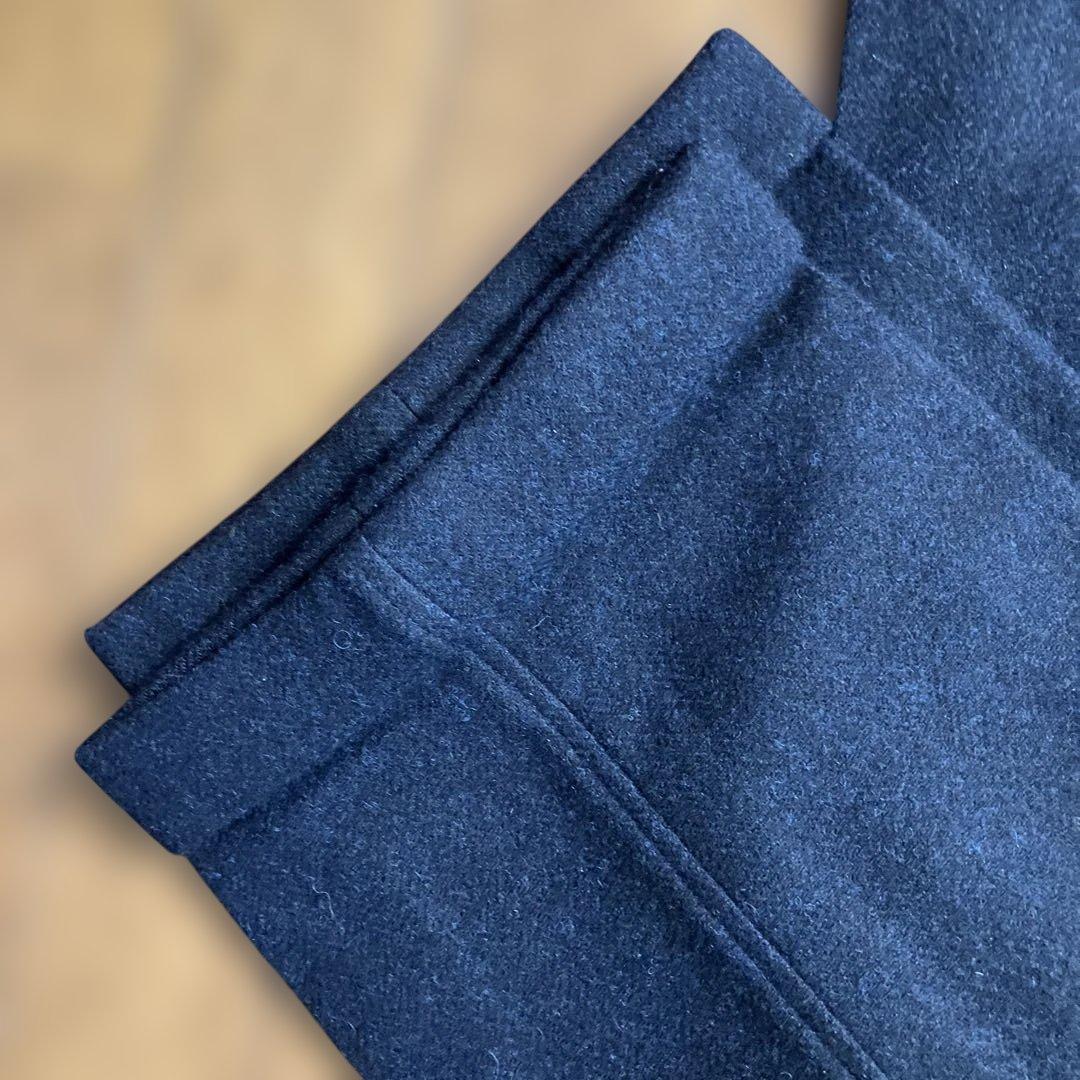 DPI製　オーダー3ピース　ブリティッシュウール　ネイビー　ヘリンボーン　BB6