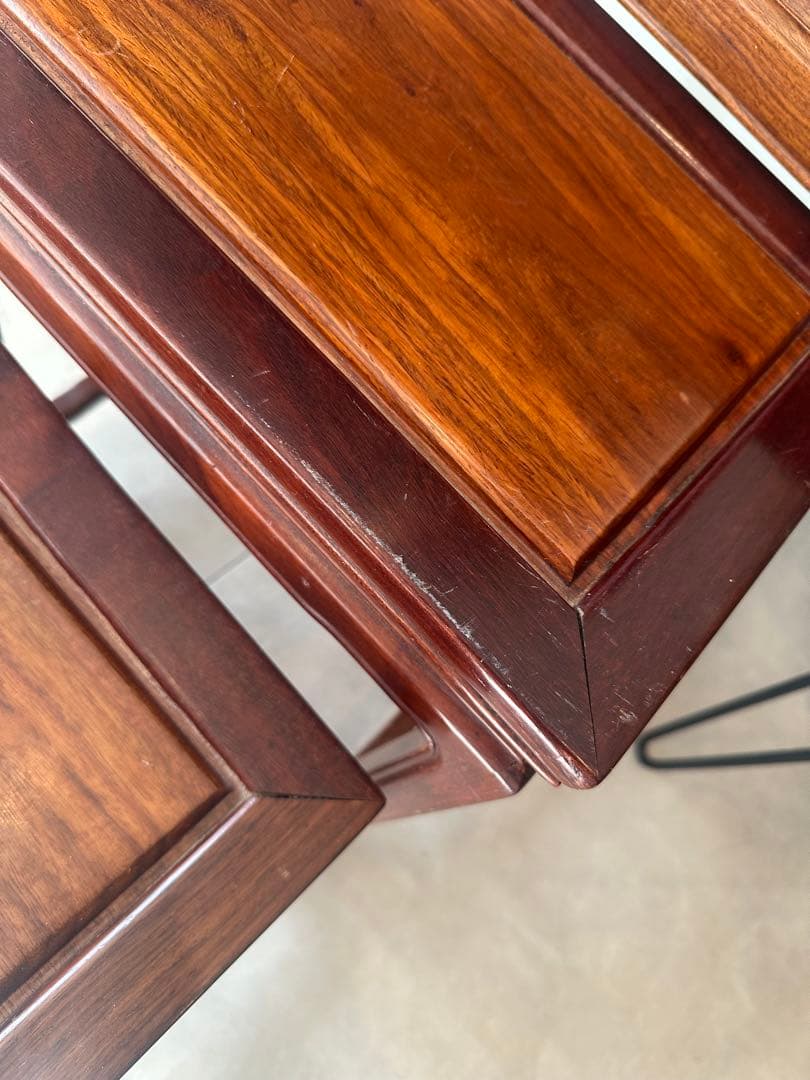 ネストテーブル　唐木　花梨　3点セット