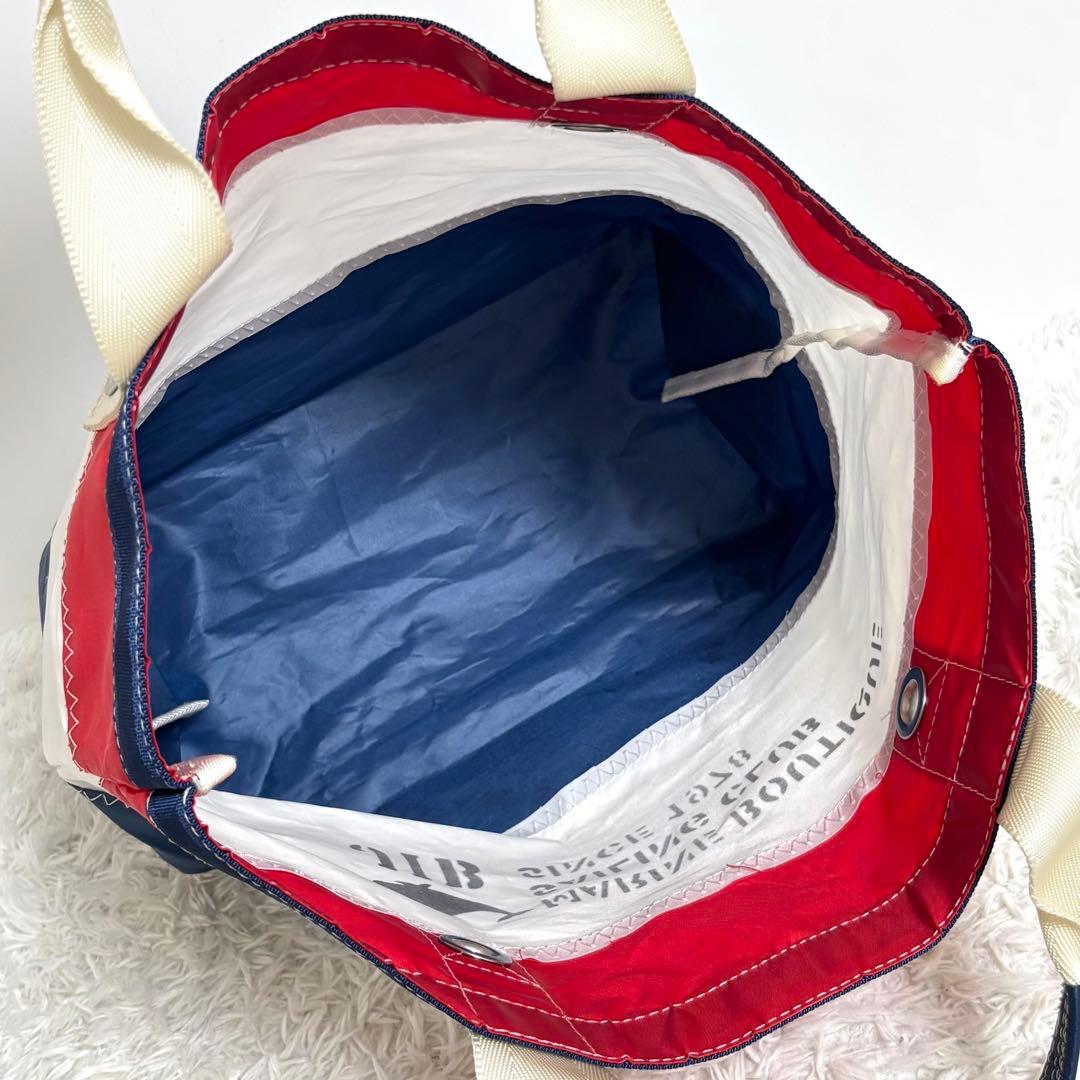 【美品】 JIB ジブ ボーダー オープン トートバッグ ハンドバッグ