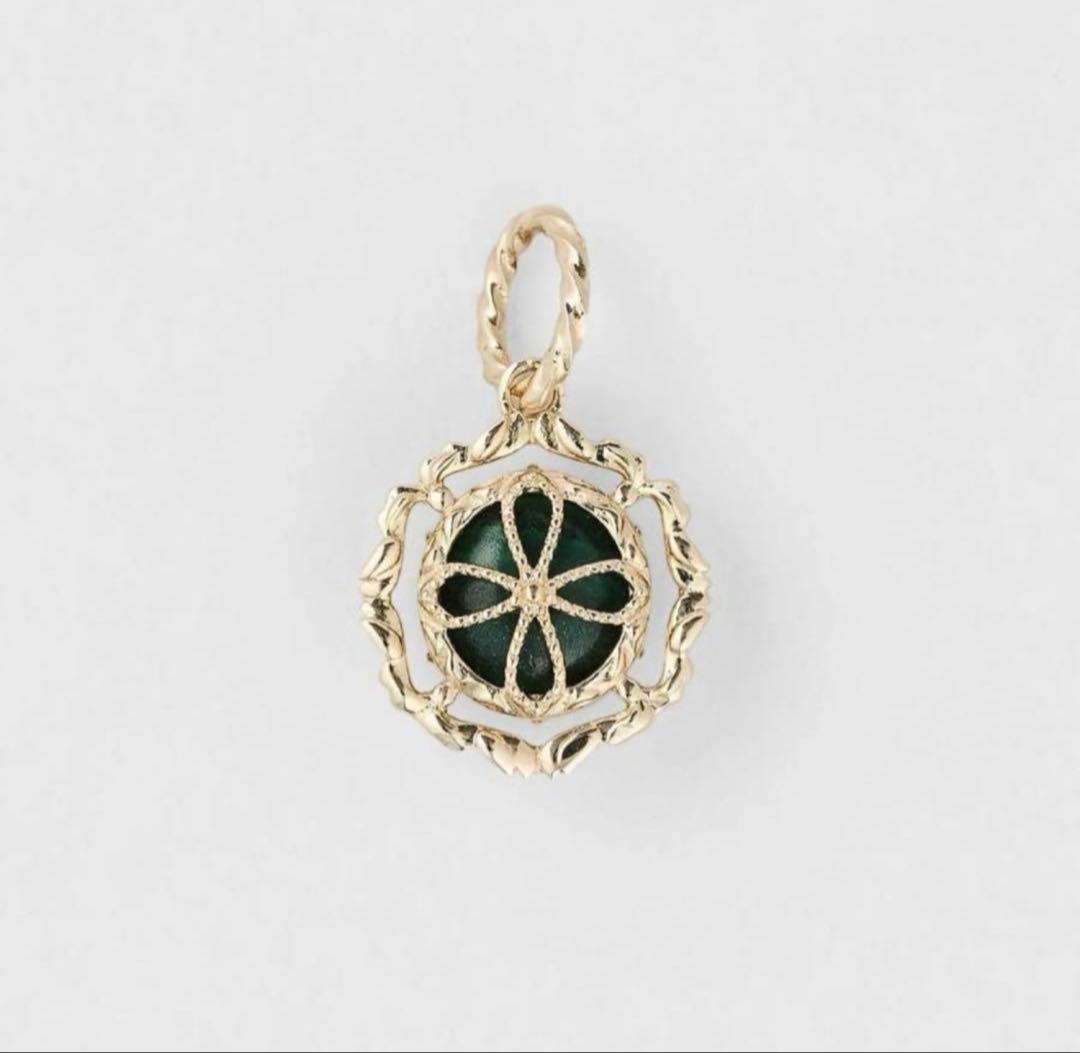 【新品未使用】Agete アガット10K マラカイトチャーム