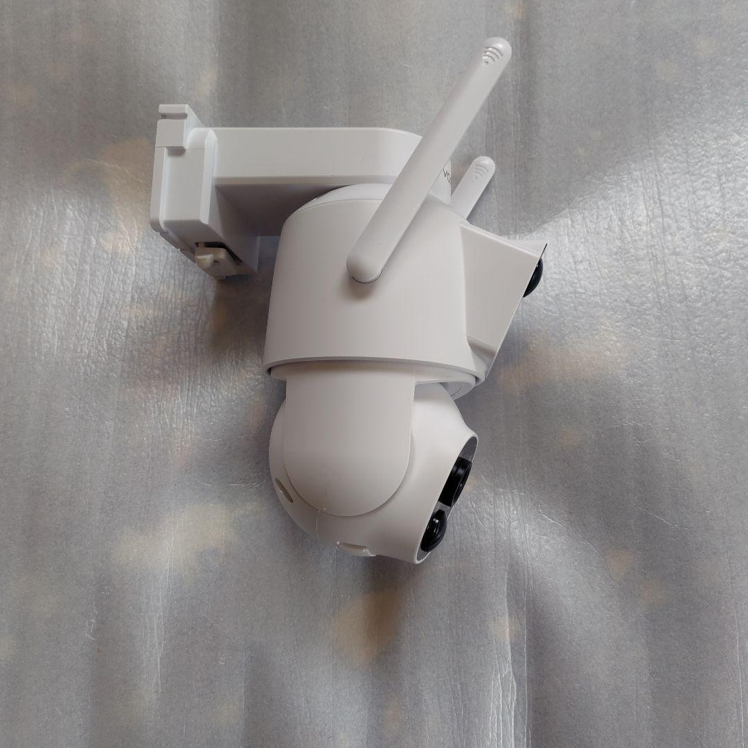 VORGUT 防犯カメラ ホワイト ソーラーパネル付き