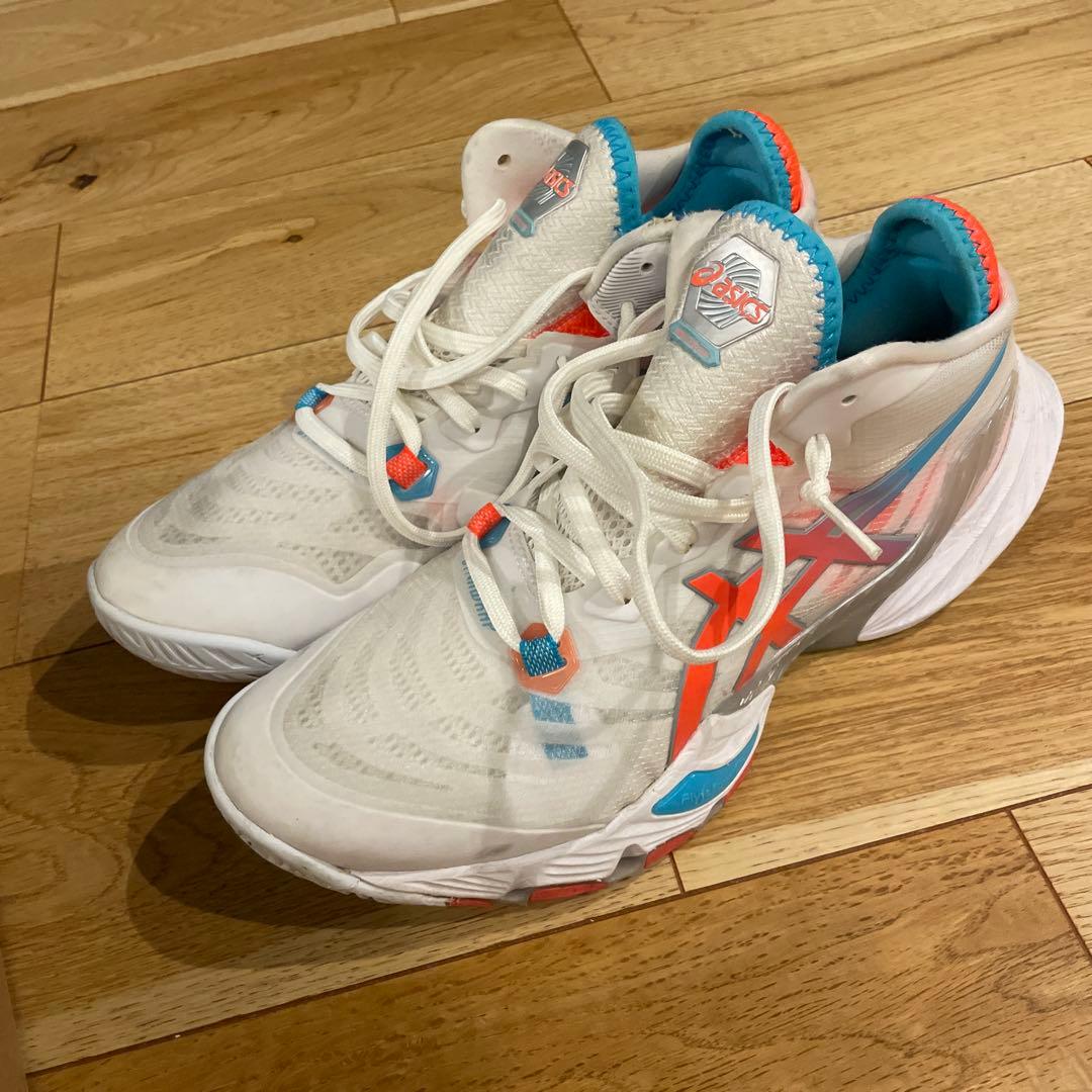 アシックス メタライズ ホワイト フラッシュコーラル 26.5 2回使用