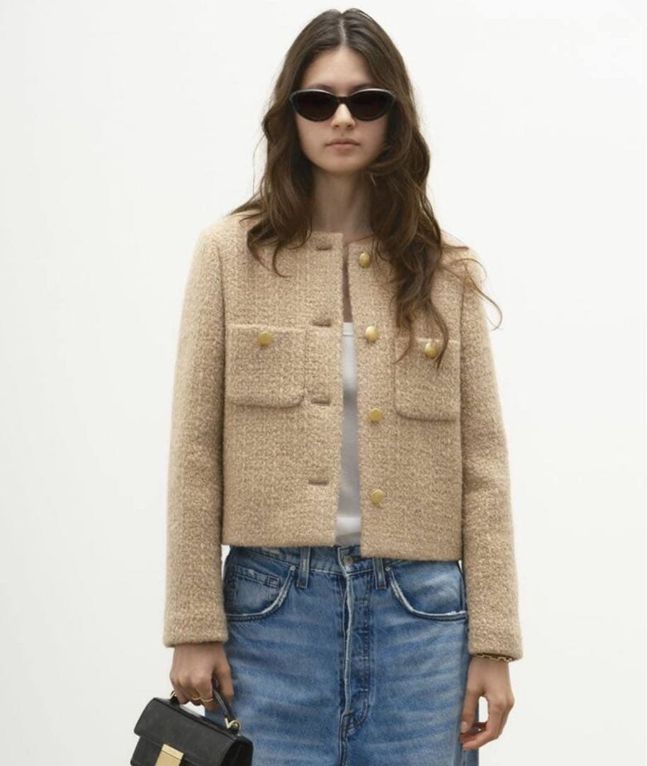 Deuxiemeclasse ノーカラージャケット ベージュ