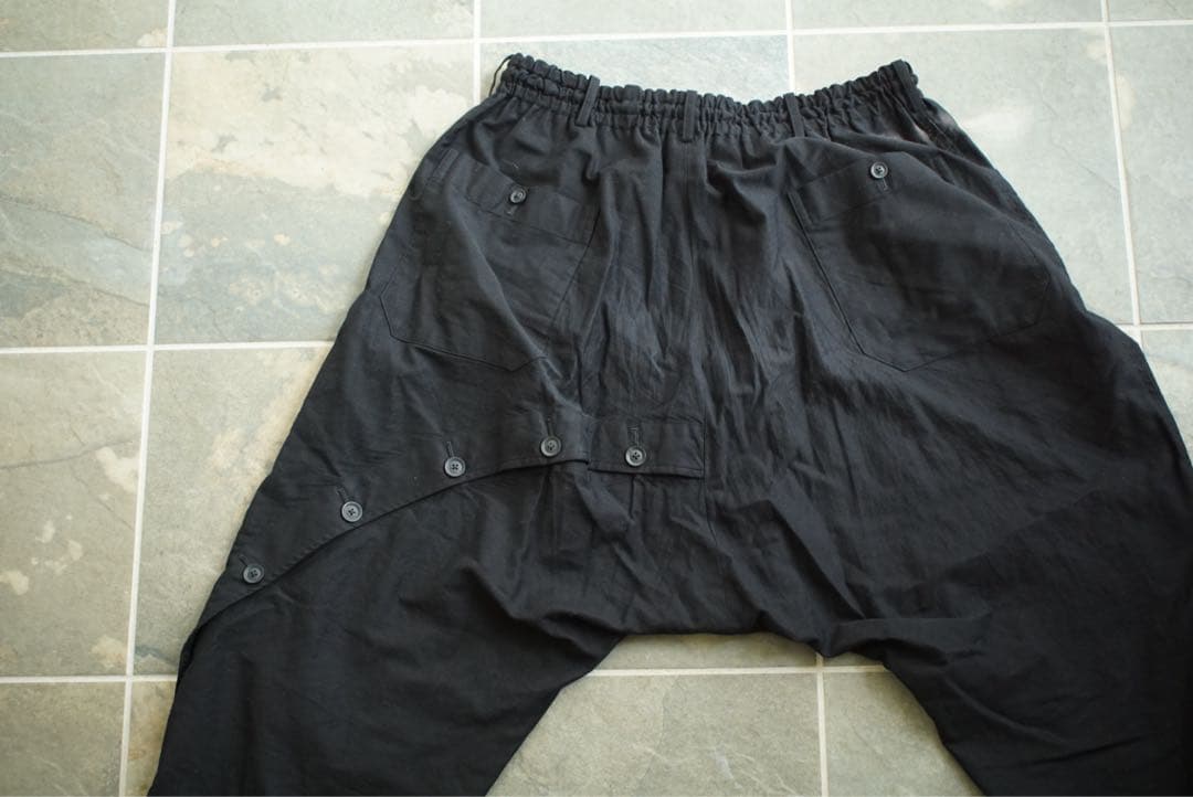 17ss ヨウジヤマモトプールオム サルエル パンツ ブラック