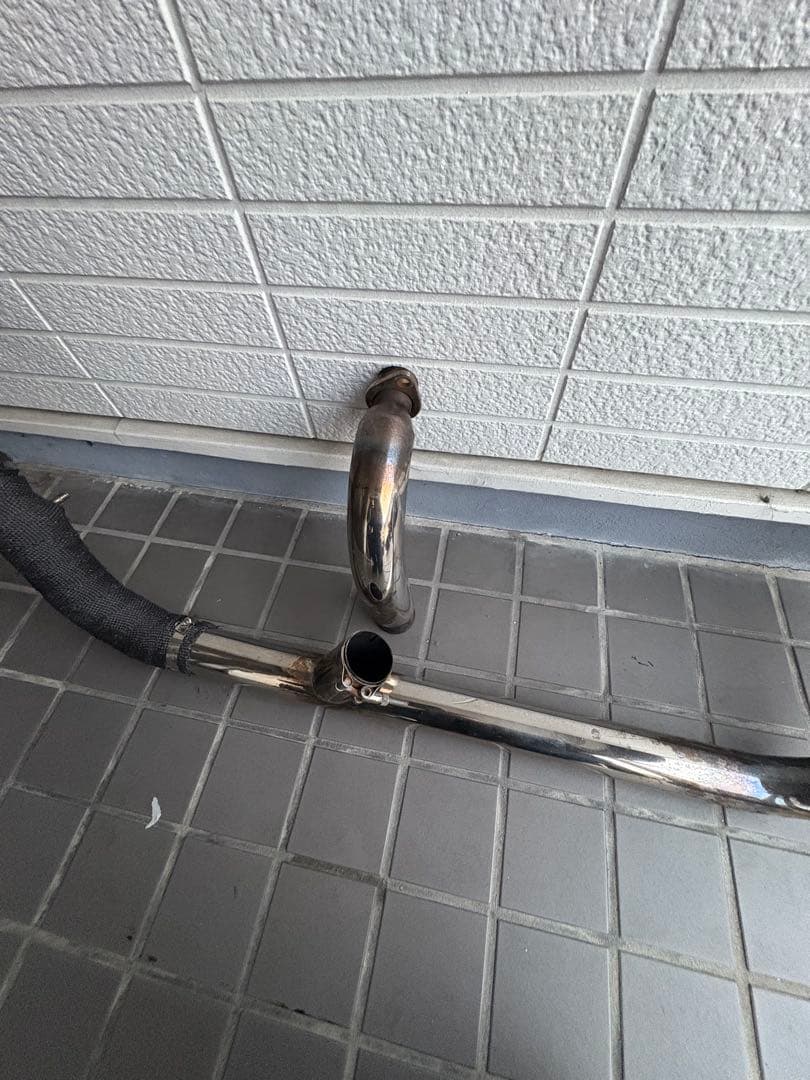 ドラッグスタークラシック400用　一本出しかち上げマフラー