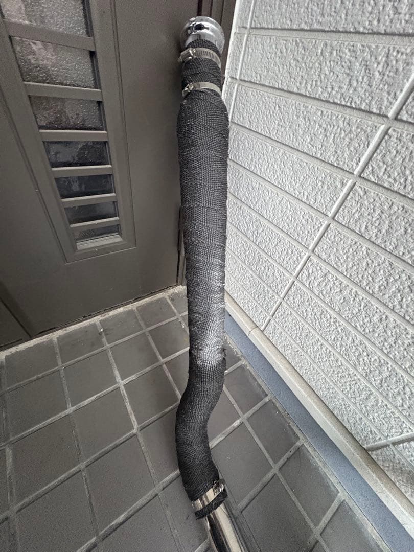 ドラッグスタークラシック400用　一本出しかち上げマフラー