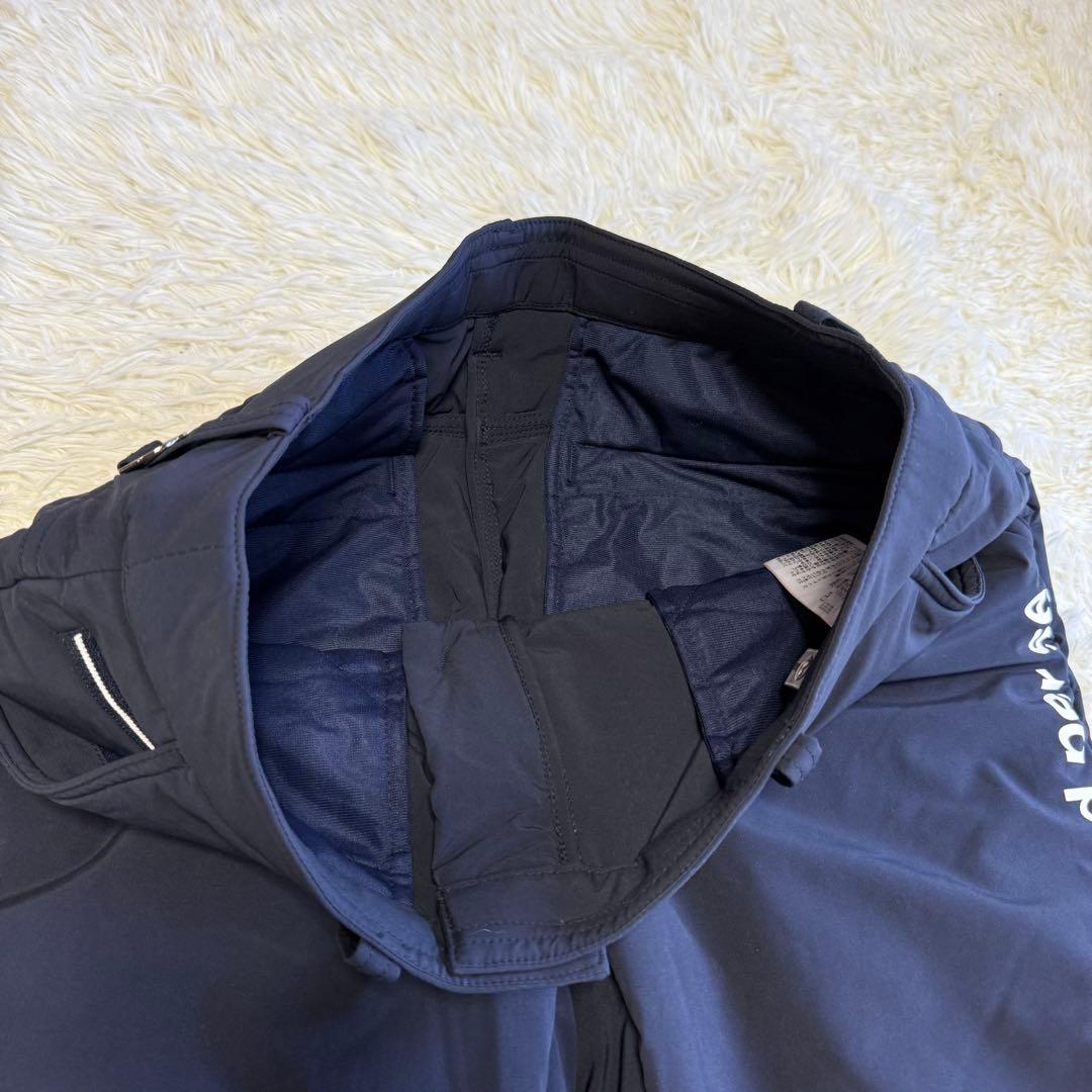 【アンパスィ】極美品 中綿パンツ サイドロゴ ネイビー Lサイズ レディース