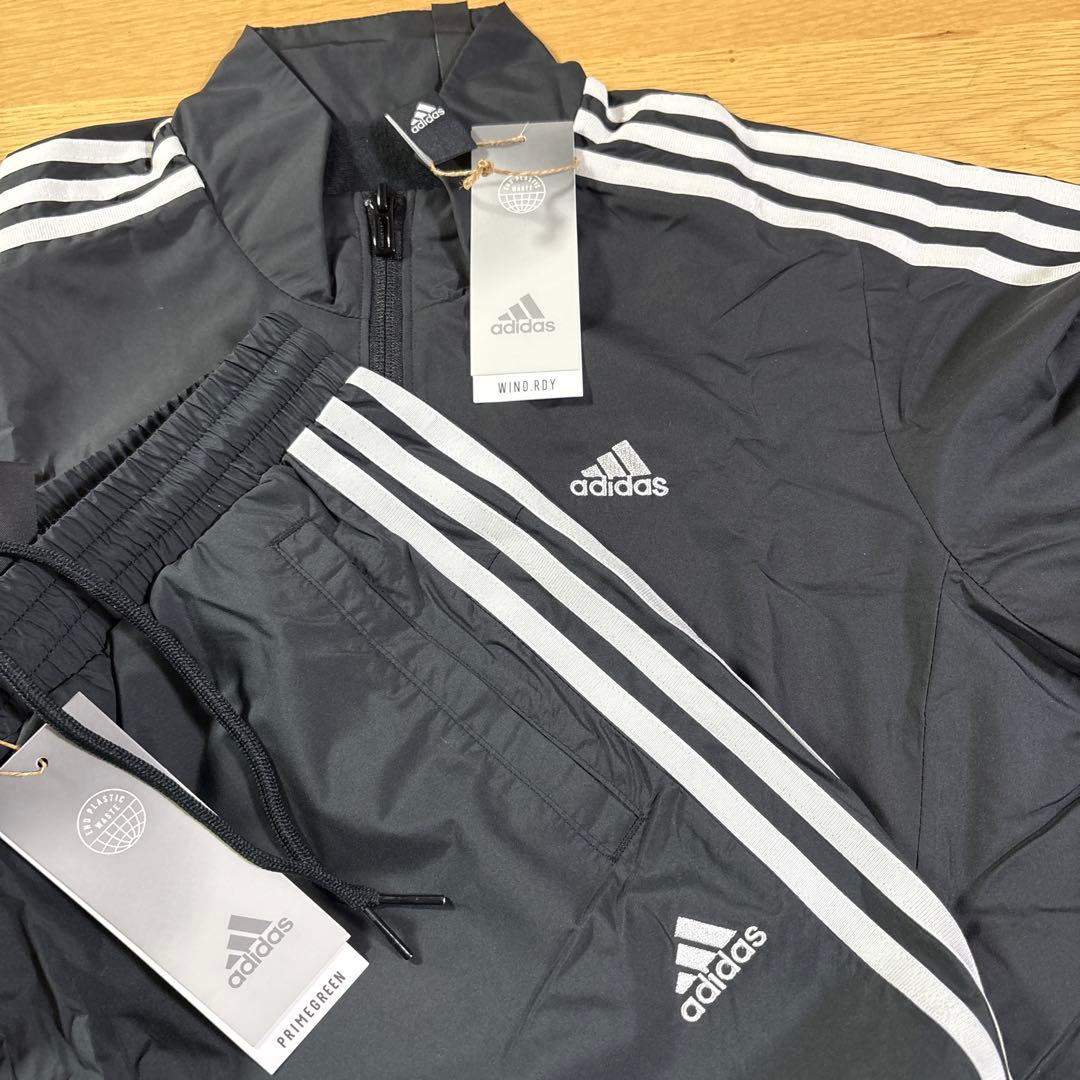最終値下げ【希少】アディダス　裏起毛ウインドブレーカー上下　レディースL　未使用