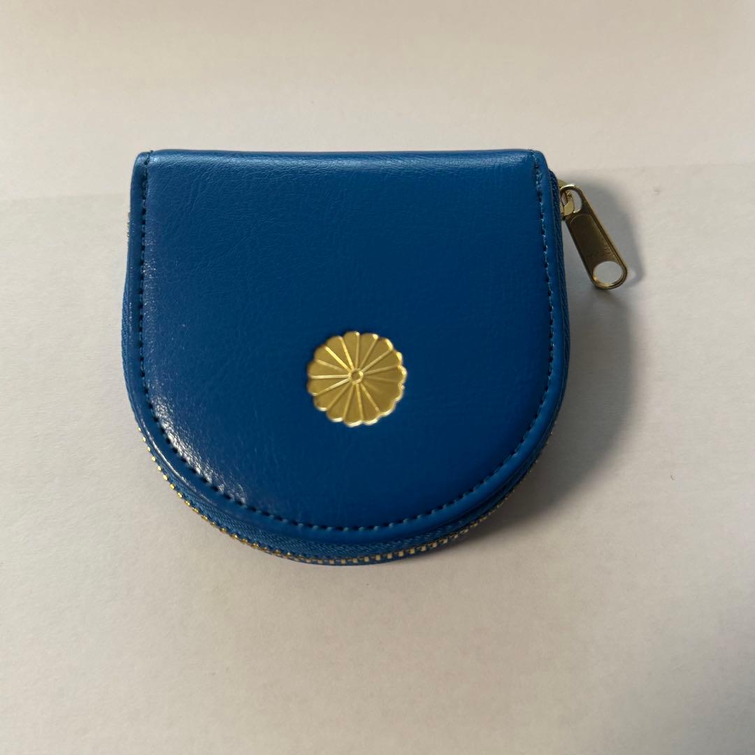 皇居限定♪馬蹄型♪小銭入れ♪財布♪ブルー♪新品未使用品