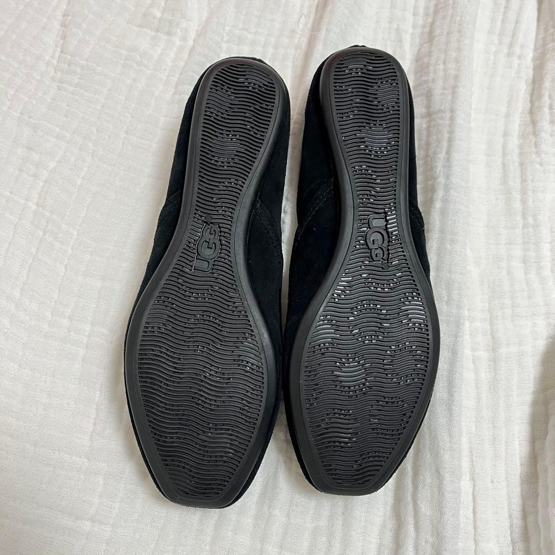 【超美品】UGGムートンバレエシューズ 黒25センチ