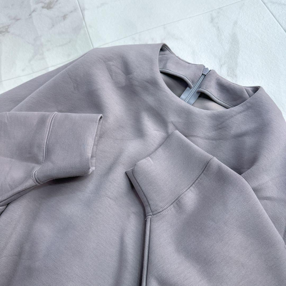 ウィム ガゼット ダンボールプルオーバー 着丈長め　グレージュ