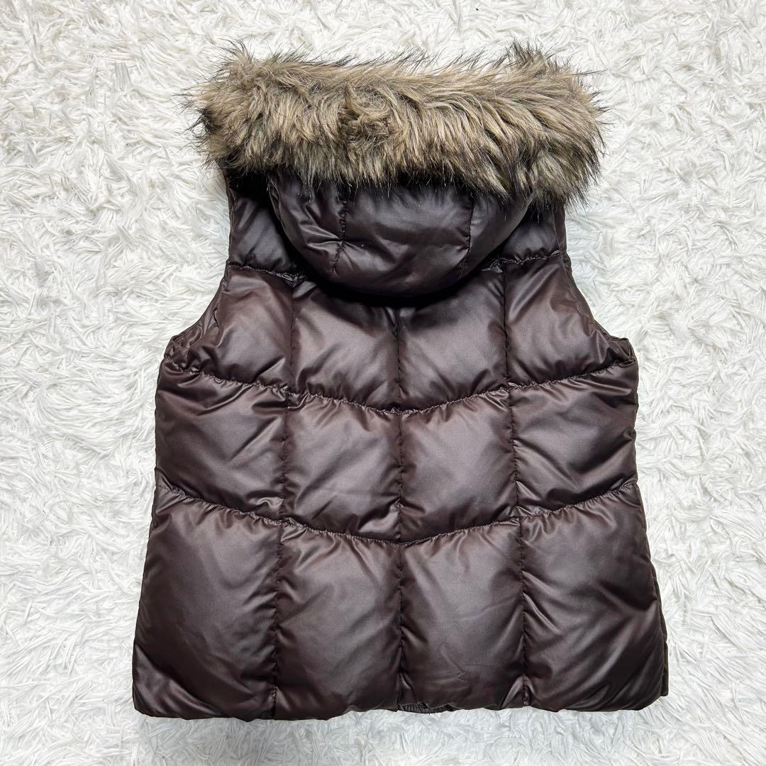y2k グランジ お兄系 OLD UNIQLO ダウンベスト ファー 茶色