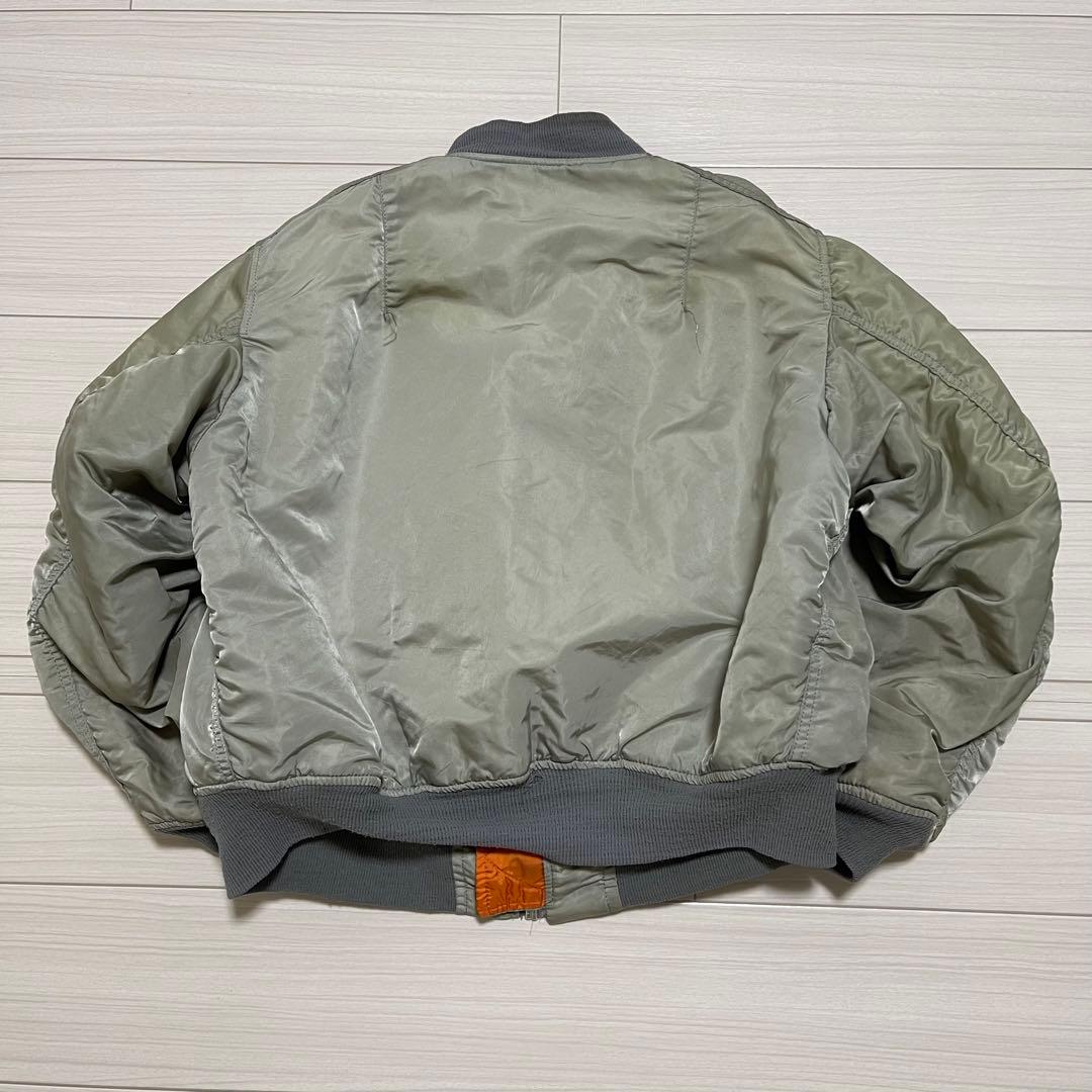 ALPHA USA製 MA-1 フライトジャケット シルバーXLサイズ