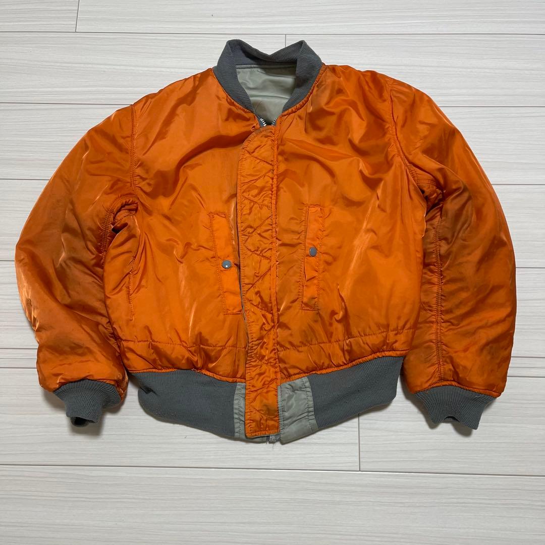 ALPHA USA製 MA-1 フライトジャケット シルバーXLサイズ