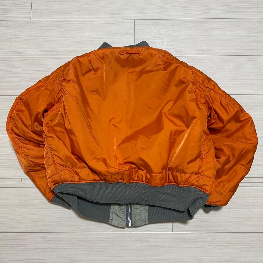 ALPHA USA製 MA-1 フライトジャケット シルバーXLサイズ