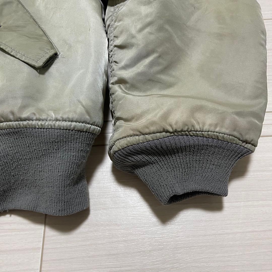 ALPHA USA製 MA-1 フライトジャケット シルバーXLサイズ