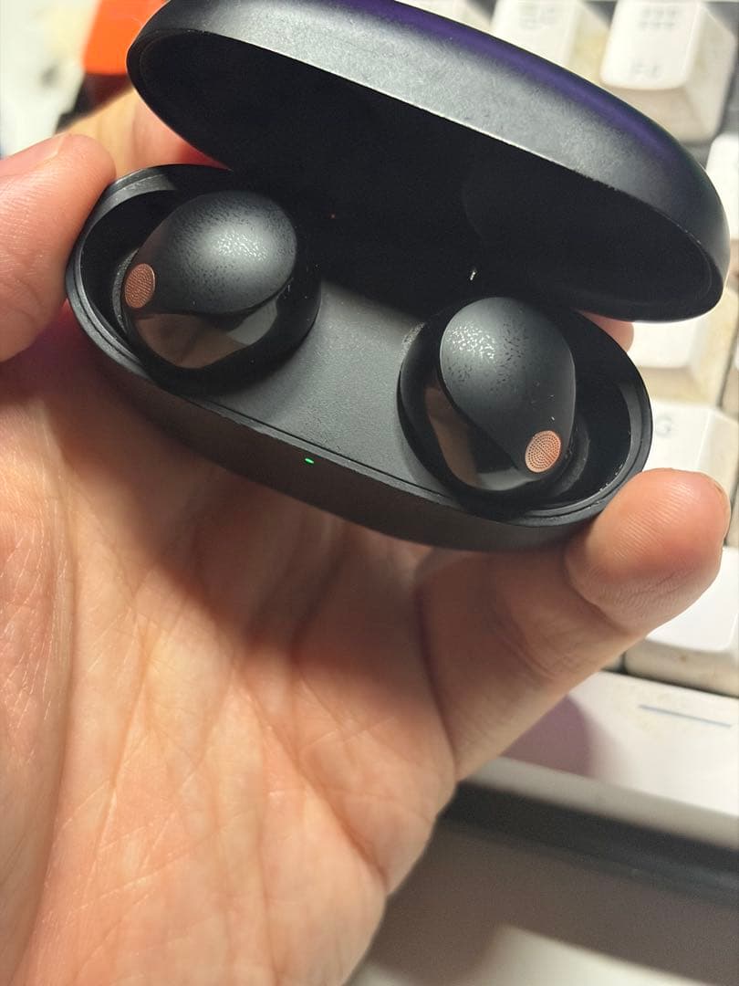 Sony WF-1000XM5 の完全ワイヤレスイヤホンです。 使用期間は短く