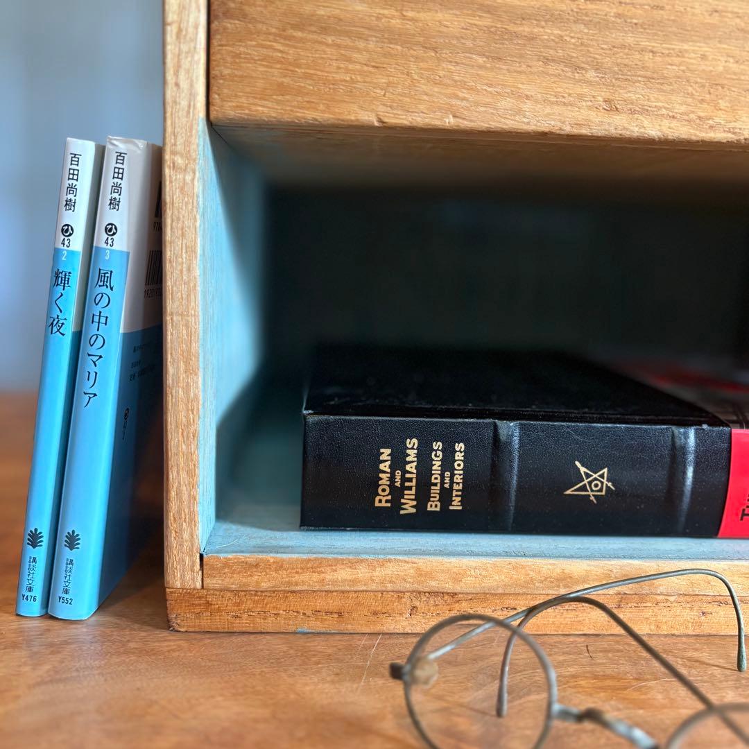 【ビンテージ木製4段チェスト】総無垢材×蜜蝋×金属取手 引き出し収納