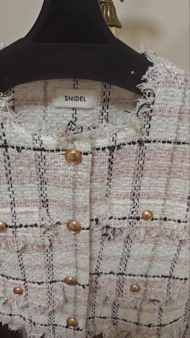 新品タグつきスナイデルツイードジャケット　ピンク　1サイズ
