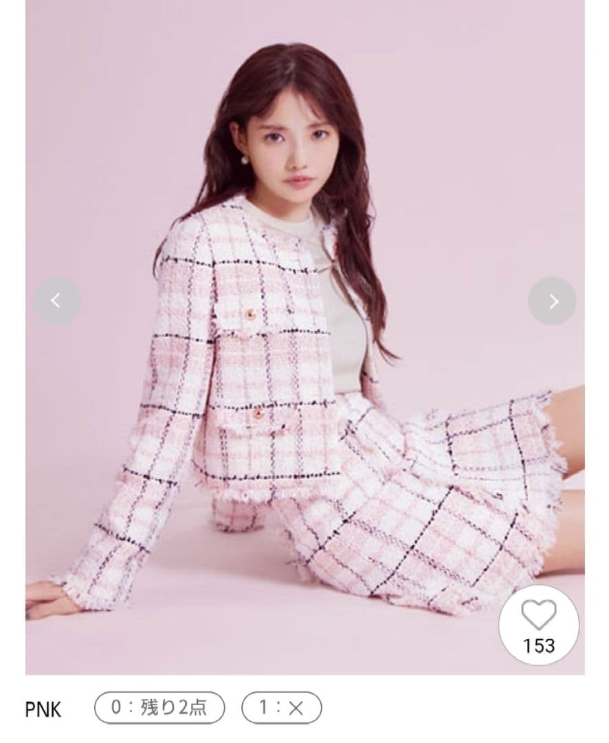 新品タグつきスナイデルツイードジャケット　ピンク　1サイズ