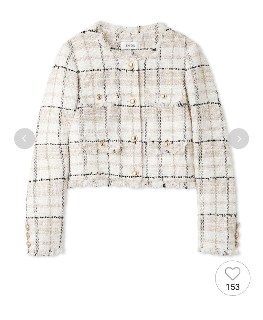 新品タグつきスナイデルツイードジャケット　ピンク　1サイズ