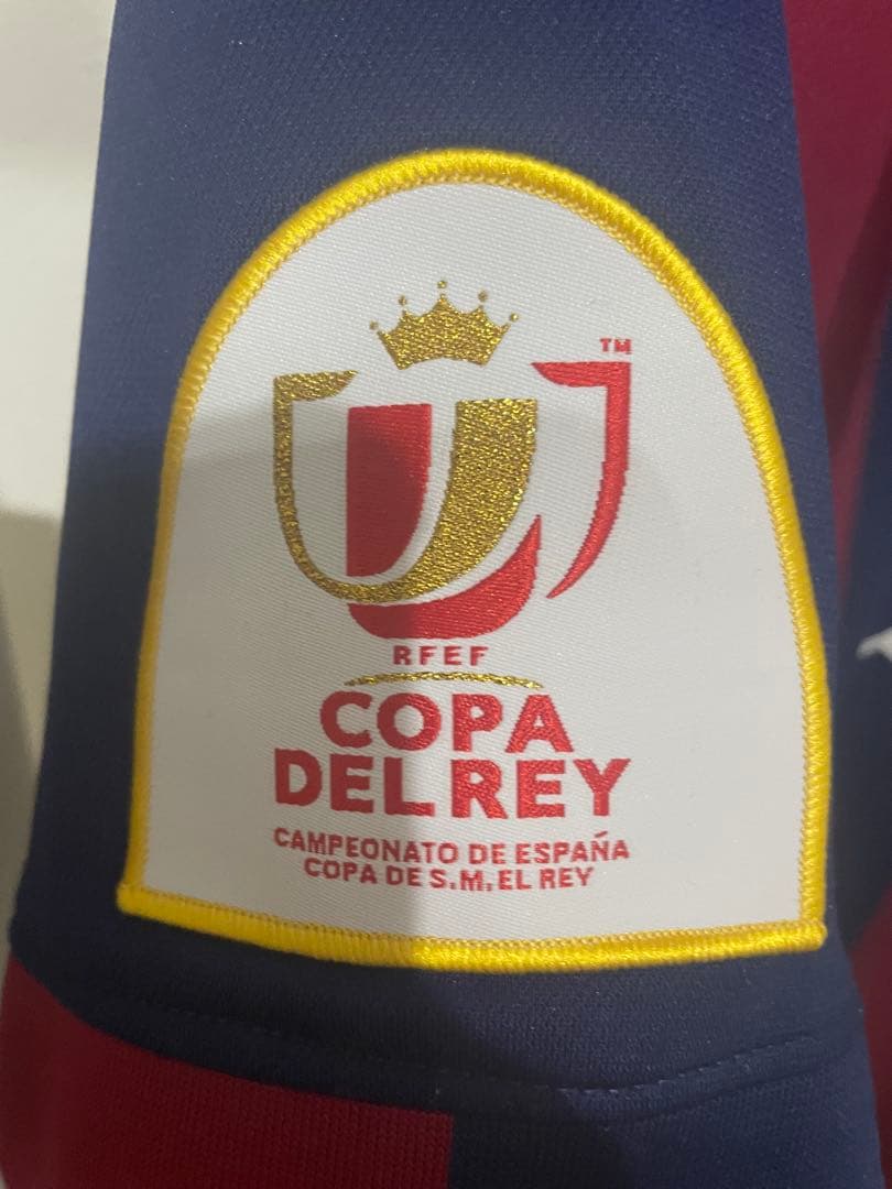 メッシ　バルセロナ 2014−2015 ホーム　国王杯仕様フルパッチ　正規品　L